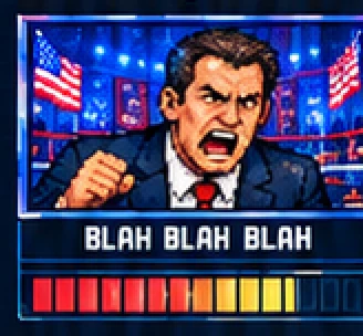Blah blah blah — The outrage channel. Same argument, louder this time.